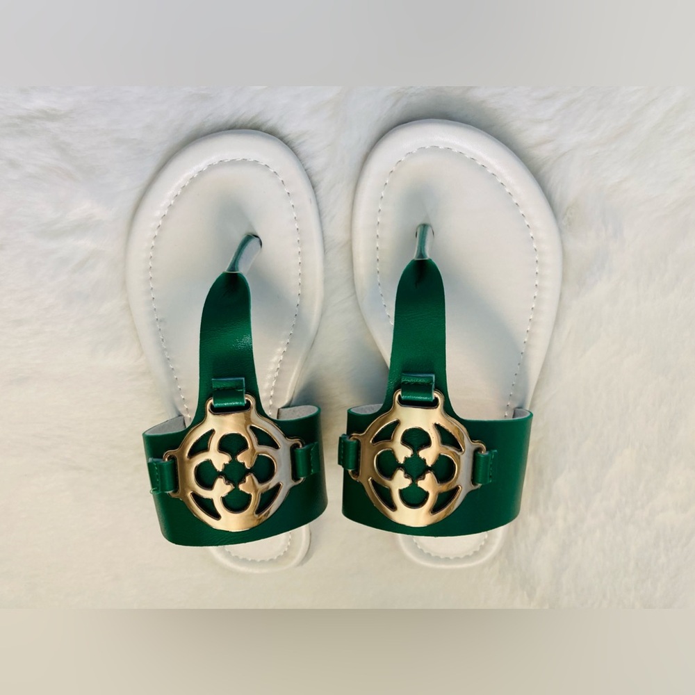 Trendy Gorgeous Metallic Buckle Flip Flops-Lightweight Soft Sole Casual Wear - Picture 5 of 7